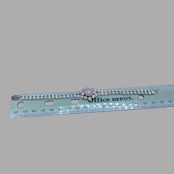 🌺Vintage Rhinestone & Opal Glass Bracelet - Picture 11 of 11